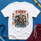 Fight Flight Fitness T-Shirt - Retro Motivational Gym Tee