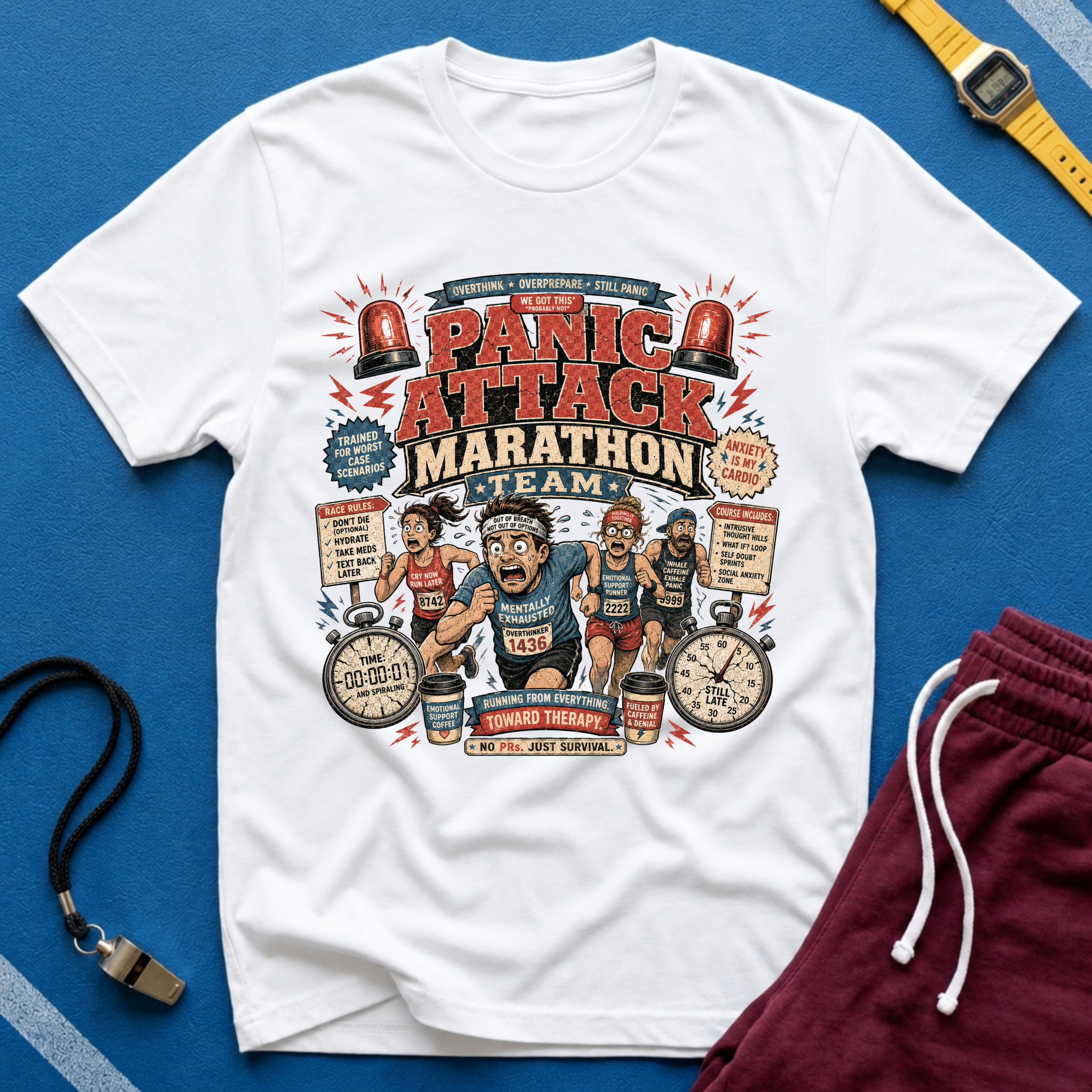 Panic Attack Marathon Team T-Shirt