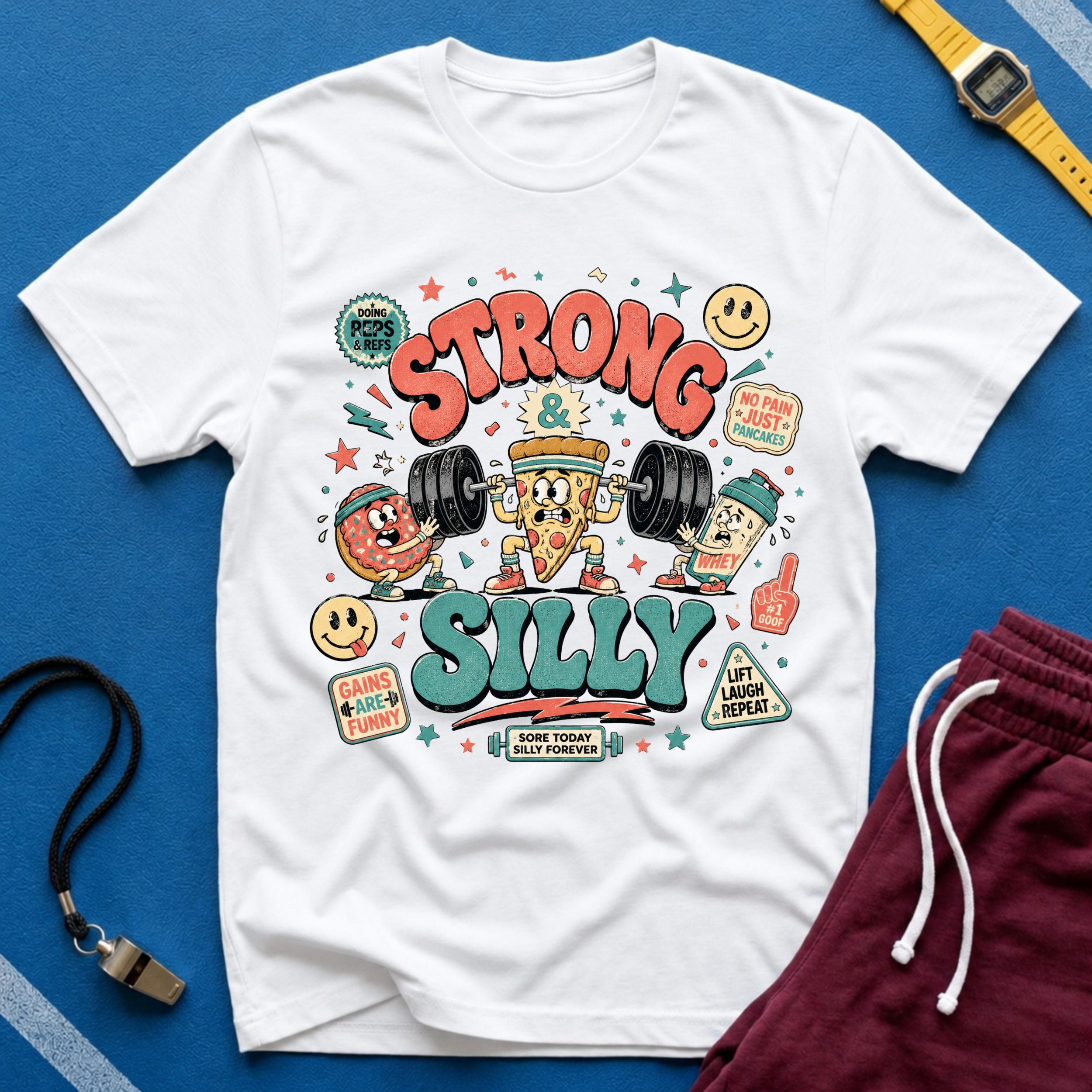 Strong & Silly T-Shirt - Cute Retro Cartoon Tee