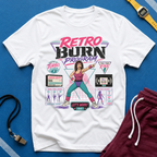 Retro Burn Program T-Shirt - 80s Vintage Aerobics Fitness Tee