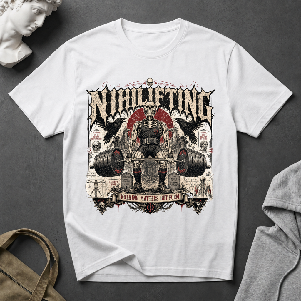 Nihilifting Skull & Barbell T-Shirt