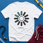 Loading Sun Pixel Tee - "buffering..." Retro Tech Graphic T-Shirt