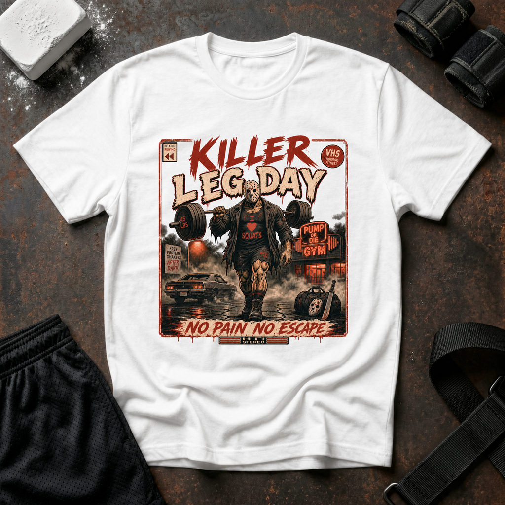 Killer Leg Day T-Shirt  "No Pain, No Escape" Gym Workout Tee