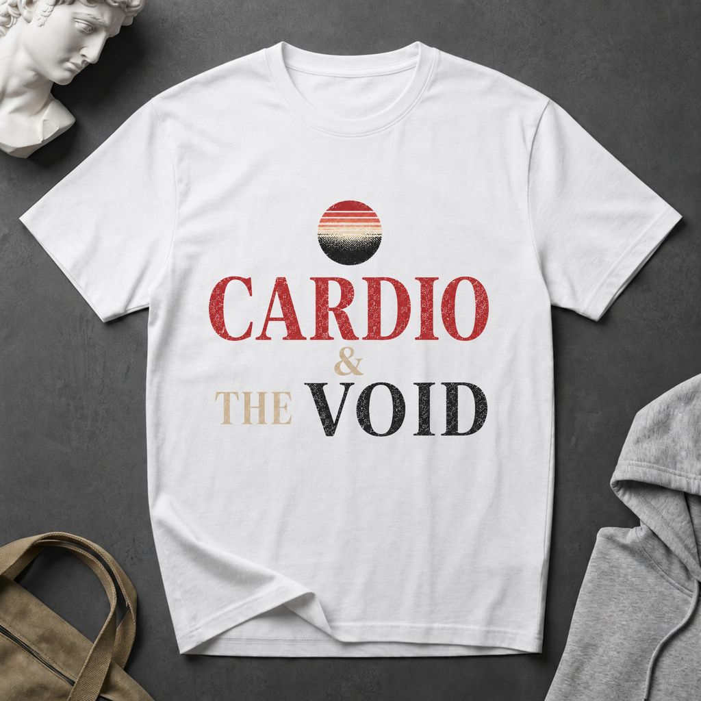 Cardio & the Void T-Shirt - Funny Workout Tee for Gym Lovers