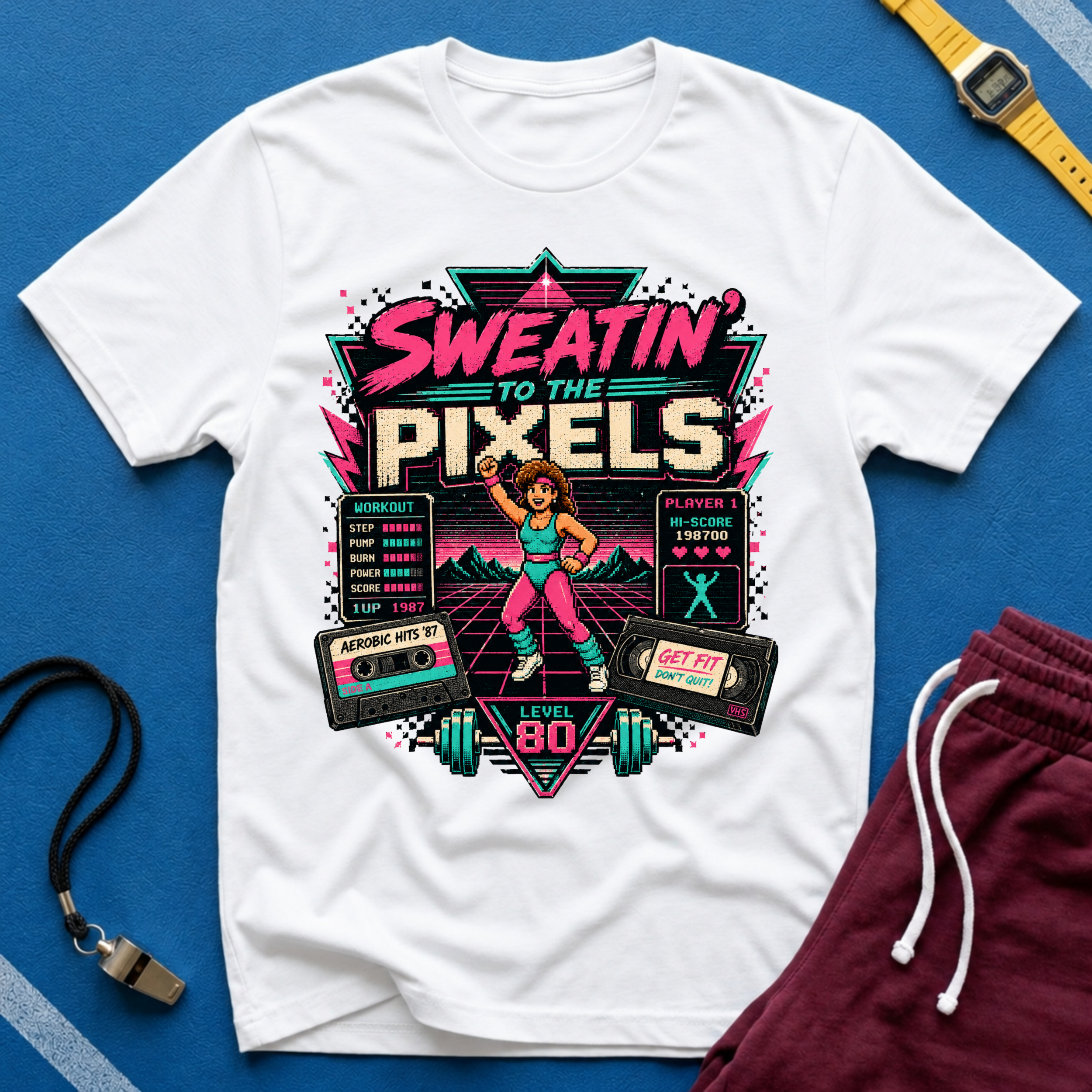 Sweatin' to the Pixels T-Shirt