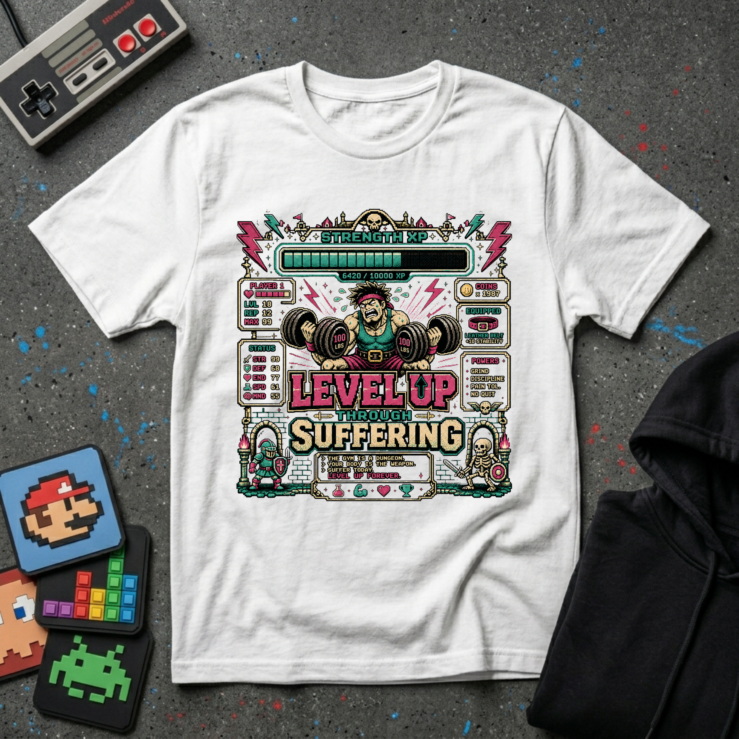 Level Up Suffering Gym T-Shirt