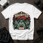 Haunted Pump Club T-Shirt - Vintage Halloween Horror Gym Tee