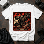 Killer Leg Day T-Shirt - Retro Horror Gym Tee ("Killer Leg Day")