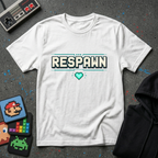 Respawn Gamer T-Shirt - Retro Pixel Heart Gaming Tee