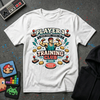 Player 1 Training Club T-Shirt - "Train Hard • Level Up" Gamer Fitness Tee